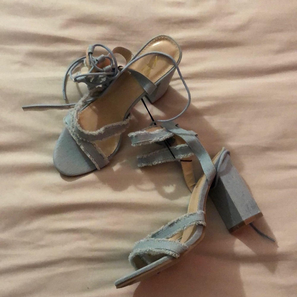 Light Blue denim Heels